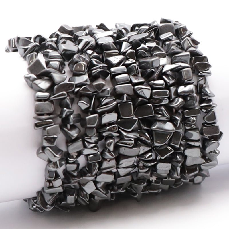 Bracelet Hématite Chine A (perles baroques) - La Boite à Cailloux