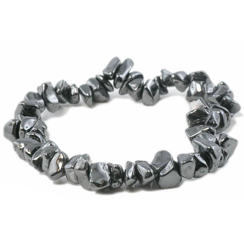 Bracelet Hématite Chine A (perles baroques) - La Boite à Cailloux