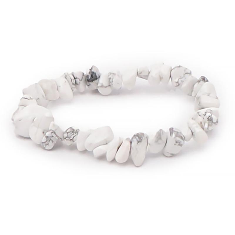 Bracelet howlite Zimbabwe A (perles baroques) - La Boite à Cailloux