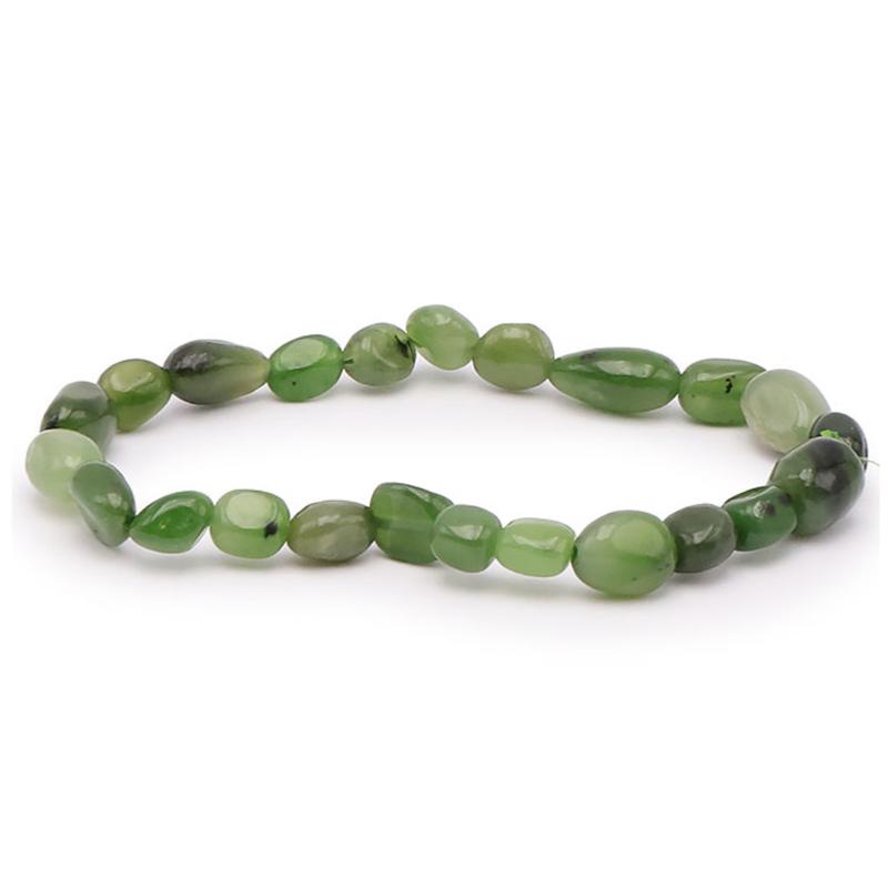 Bracelet jade néphrite Canada (grains 5 - 7mm) - La Boite à Cailloux