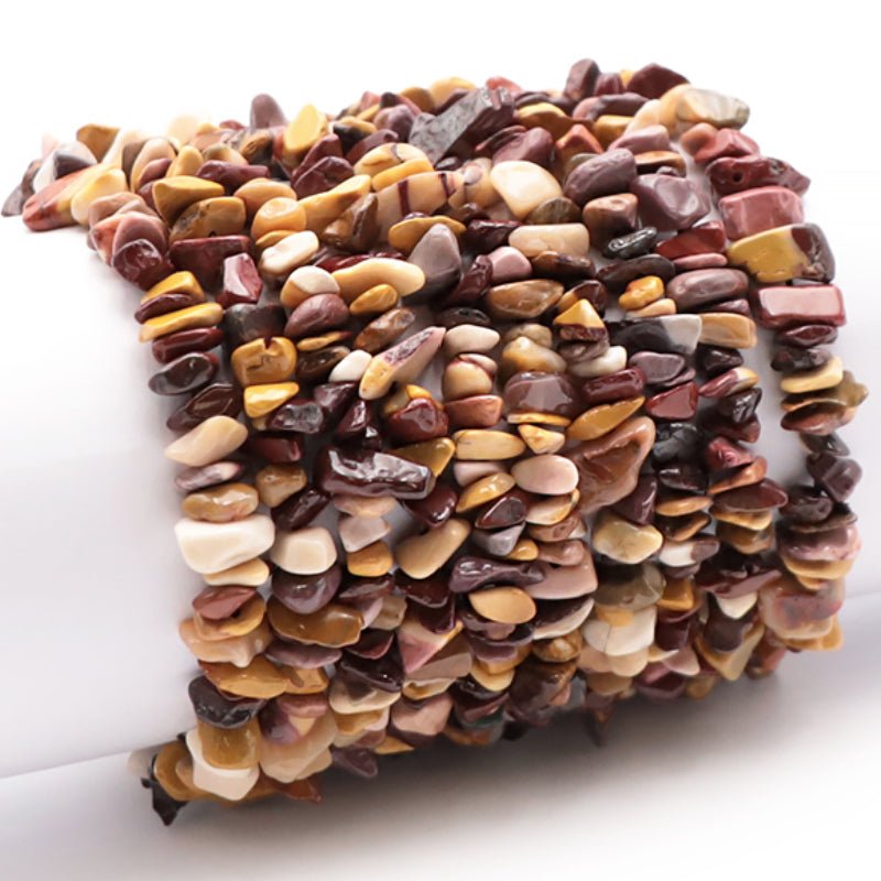 Bracelet jaspe mokaite Australie A (perles baroques) - La Boite à Cailloux