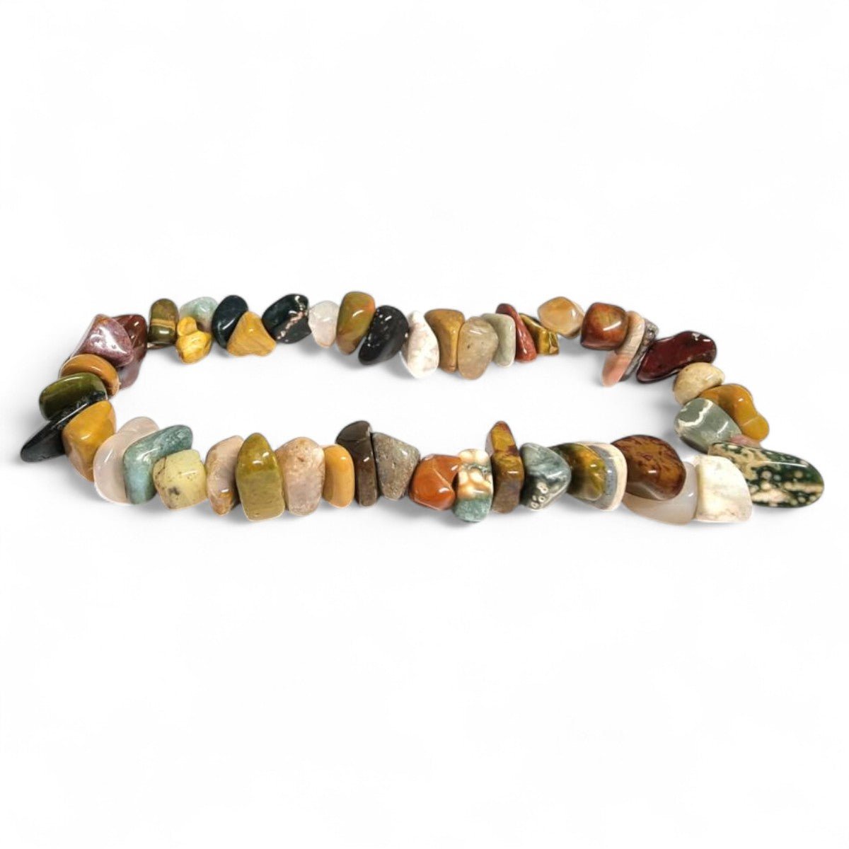 Bracelet jaspe océan Etats - Unis A (perles baroques) - La Boite à Cailloux