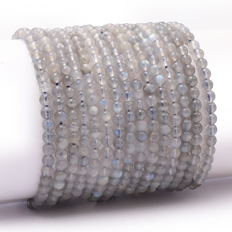 Bracelet labradorite Madagascar AA (boules 3 - 4mm) - La Boite à Cailloux