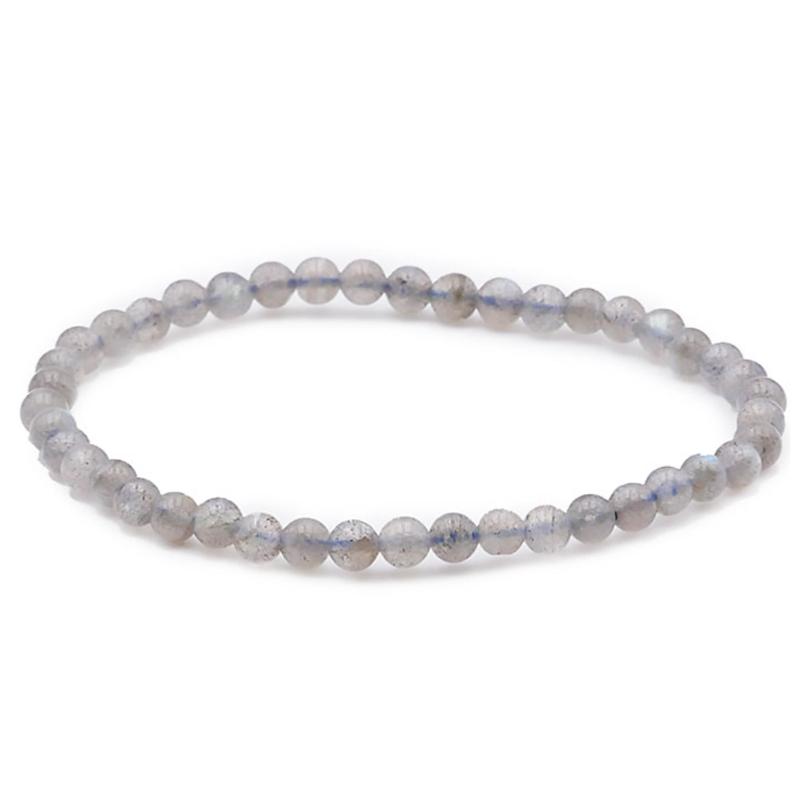 Bracelet labradorite Madagascar AA (boules 3 - 4mm) - La Boite à Cailloux