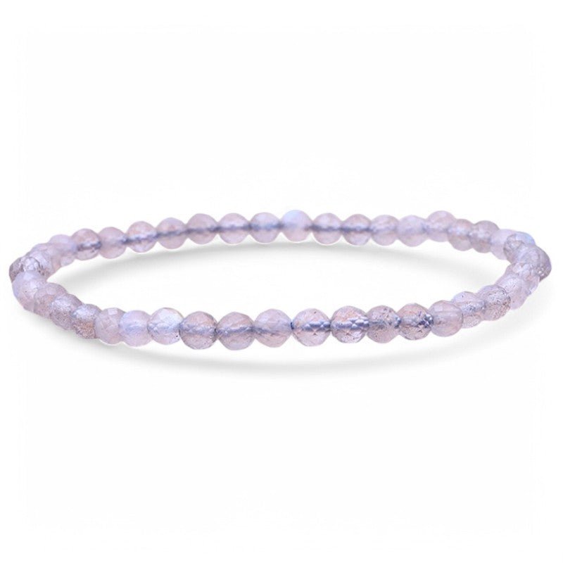 Bracelet labradorite Madagascar AA (perles facettées 3 - 4mm) - La Boite à Cailloux