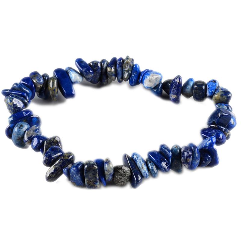 Bracelet lapis lazuli Afghanistan AA (perles baroques) - La Boite à Cailloux