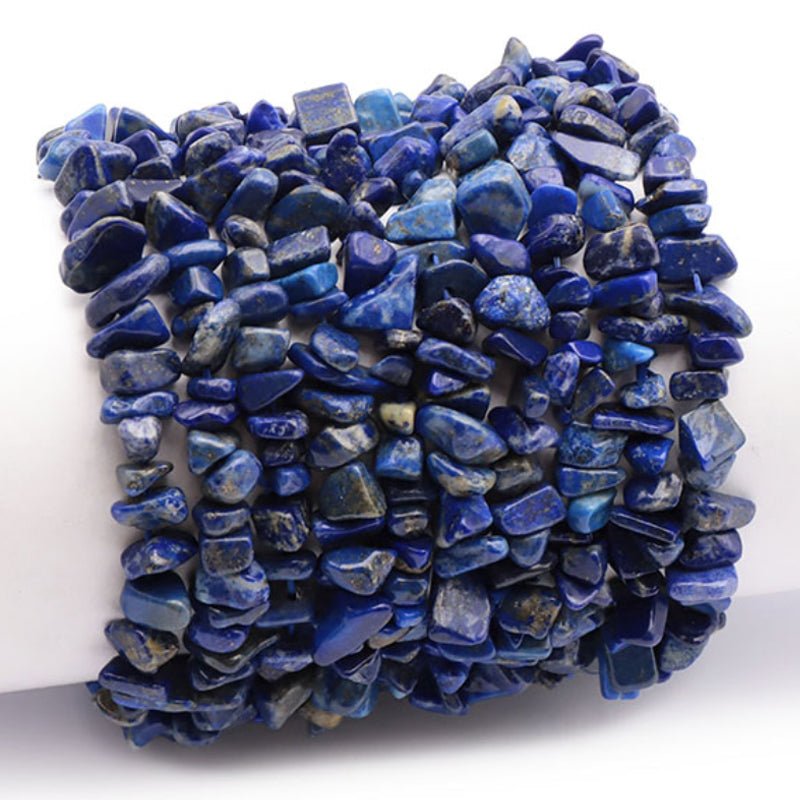 Bracelet lapis lazuli Afghanistan AA (perles baroques) - La Boite à Cailloux
