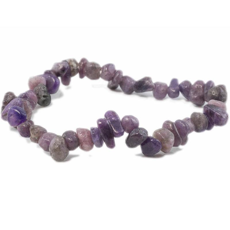 Bracelet lépidolite Madagascar A (perles baroques) - La Boite à Cailloux