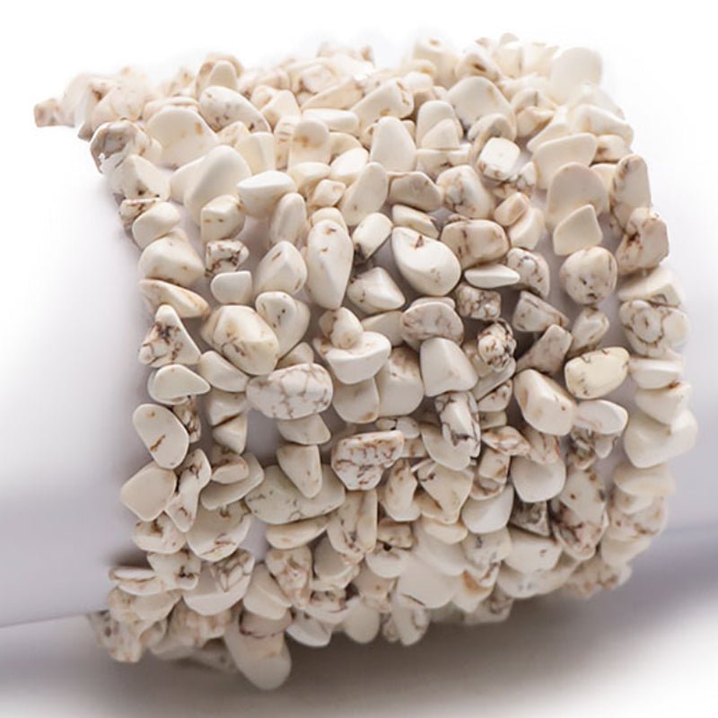Bracelet magnésite Afrique du Sud A (perles baroques) - La Boite à Cailloux