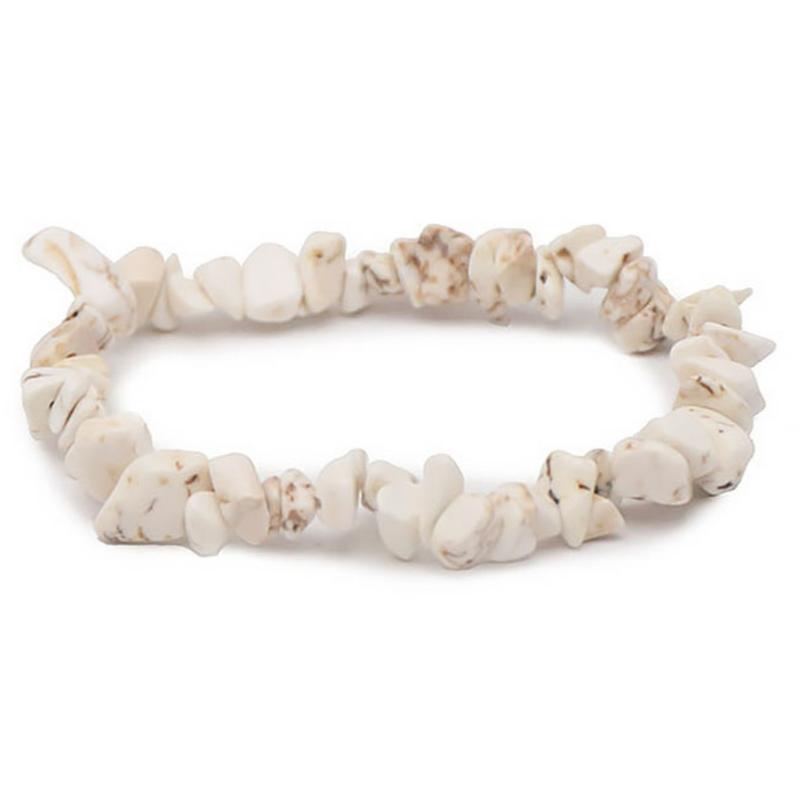 Bracelet magnésite Afrique du Sud A (perles baroques) - La Boite à Cailloux