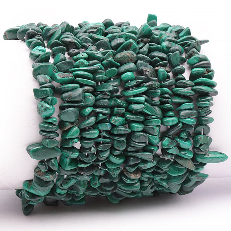 Bracelet malachite Congo A (perles baroques) - La Boite à Cailloux