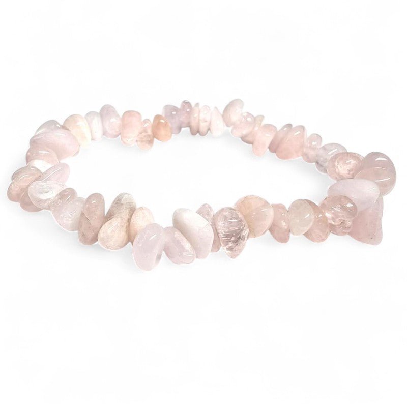 Bracelet morganite (béryl rose) Brésil A+ (perles baroques) - La Boite à Cailloux