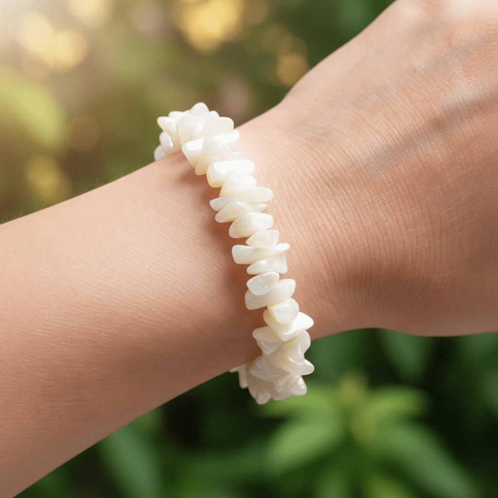 Bracelet nacre Chine A (perles baroques) - La Boite à Cailloux