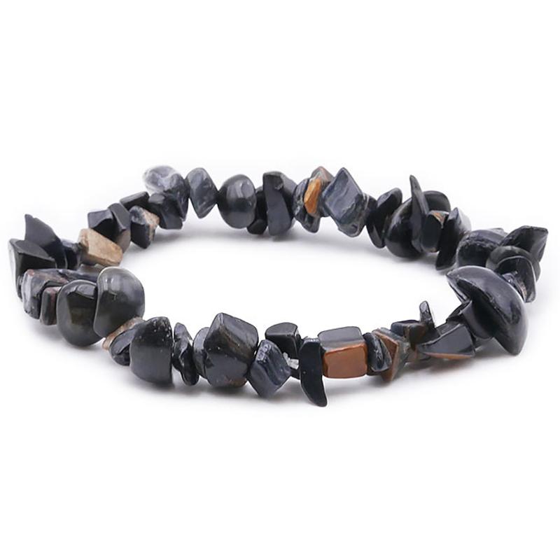 Bracelet oeil de faucon Afrique du Sud A (perles baroques) - La Boite à Cailloux