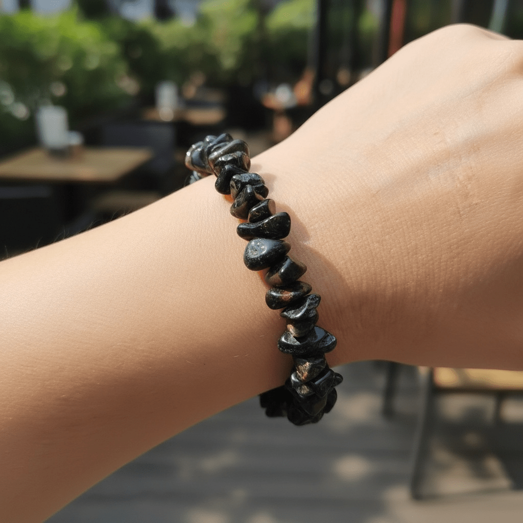 Bracelet oeil de faucon Afrique du Sud A (perles baroques) - La Boite à Cailloux
