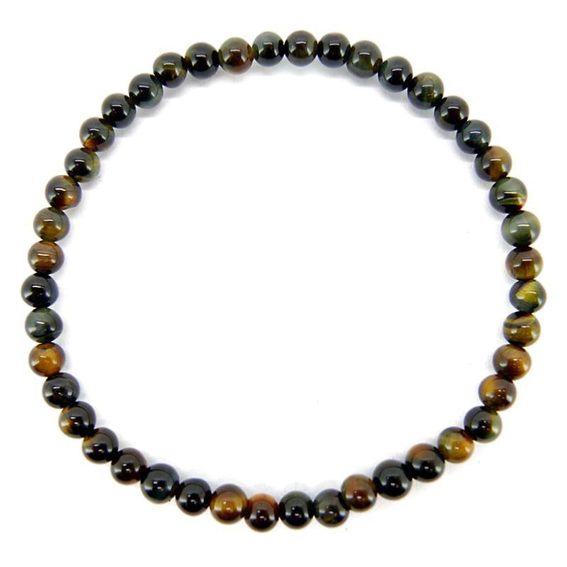 Bracelet oeil de faucon Afrique du Sud AA (boules 3 - 4mm) - La Boite à Cailloux