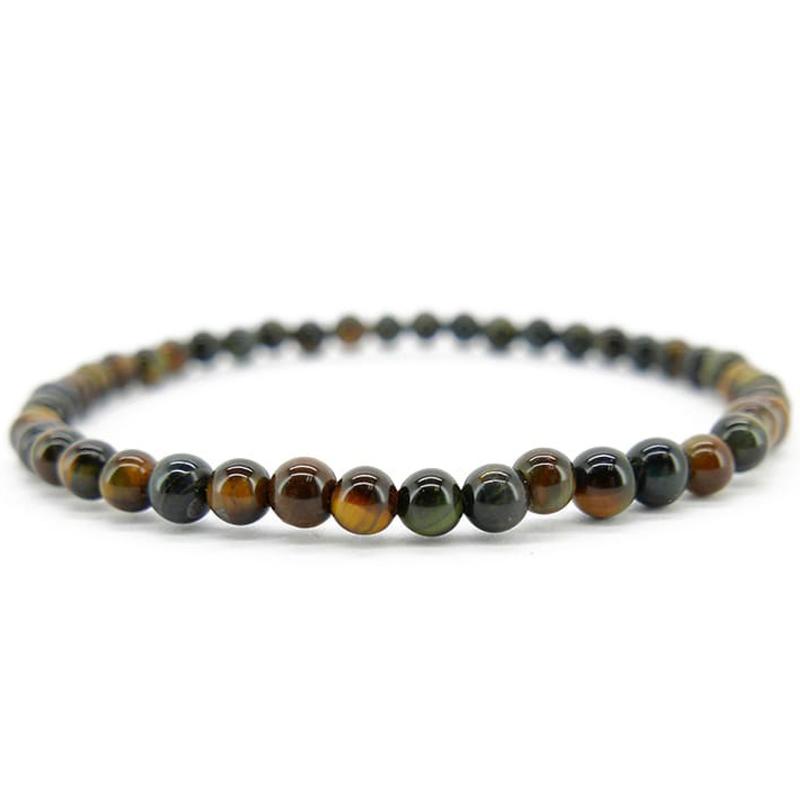 Bracelet oeil de faucon Afrique du Sud AA (boules 3 - 4mm) - La Boite à Cailloux