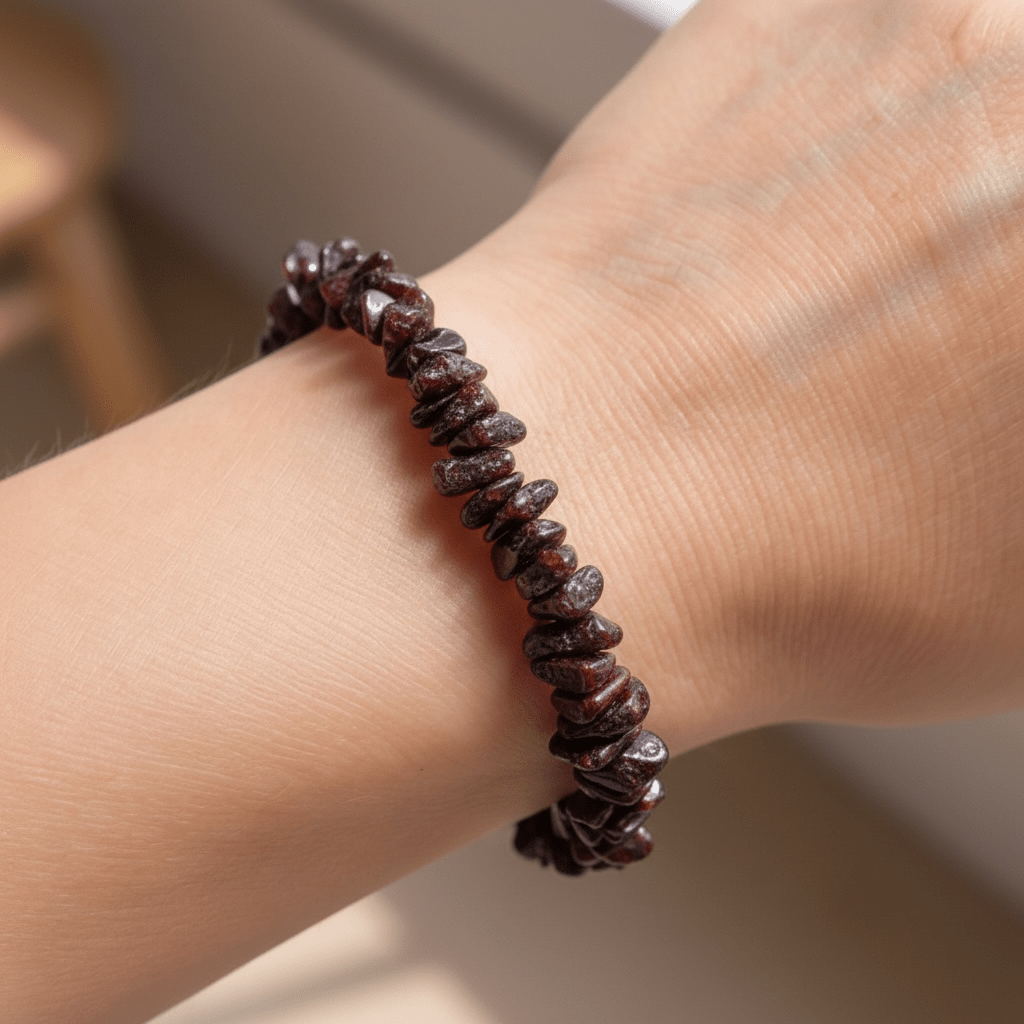 Bracelet oeil de fer Afrique du Sud A (perles baroques) - La Boite à Cailloux