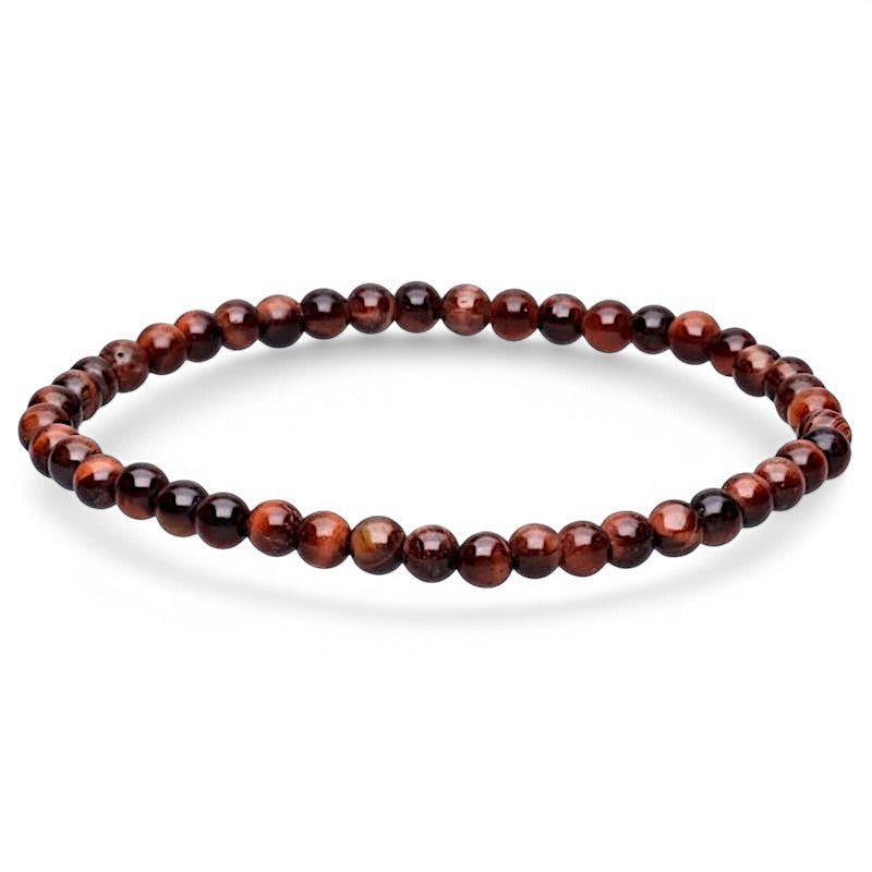 Bracelet oeil de taureau Afrique du Sud A (boules 3 - 4mm) - La Boite à Cailloux