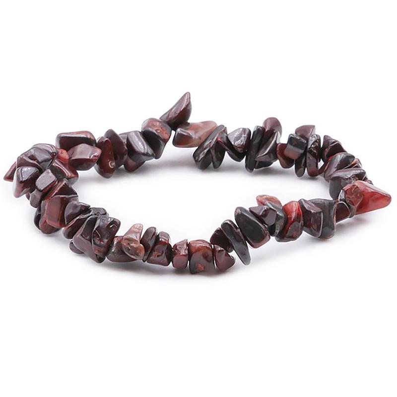 Bracelet oeil de taureau Afrique du Sud A (perles baroques) - La Boite à Cailloux