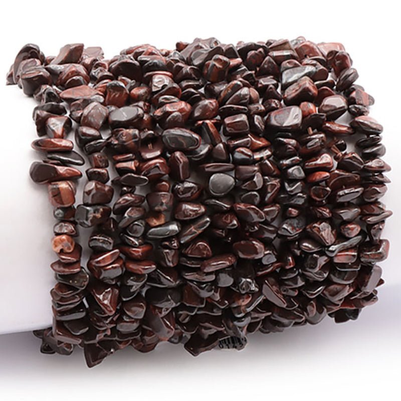Bracelet oeil de taureau Afrique du Sud A (perles baroques) - La Boite à Cailloux