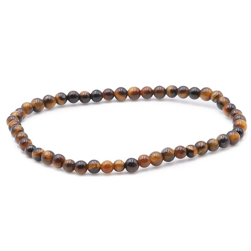 Bracelet oeil de tigre Afrique du Sud A (boules de 3 - 4mm) - La Boite à Cailloux