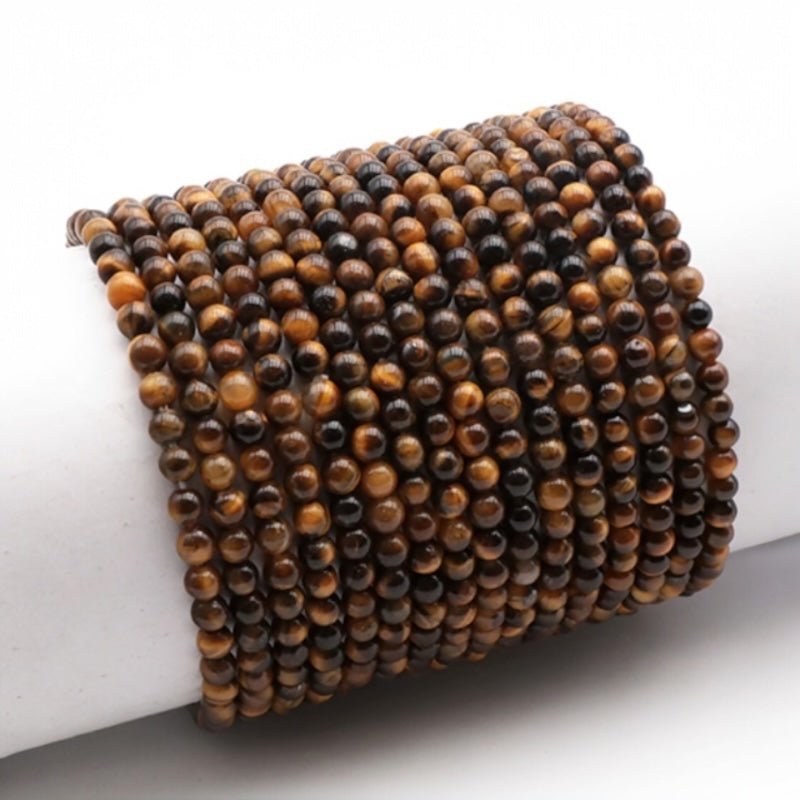 Bracelet oeil de tigre Afrique du Sud A (boules de 3 - 4mm) - La Boite à Cailloux