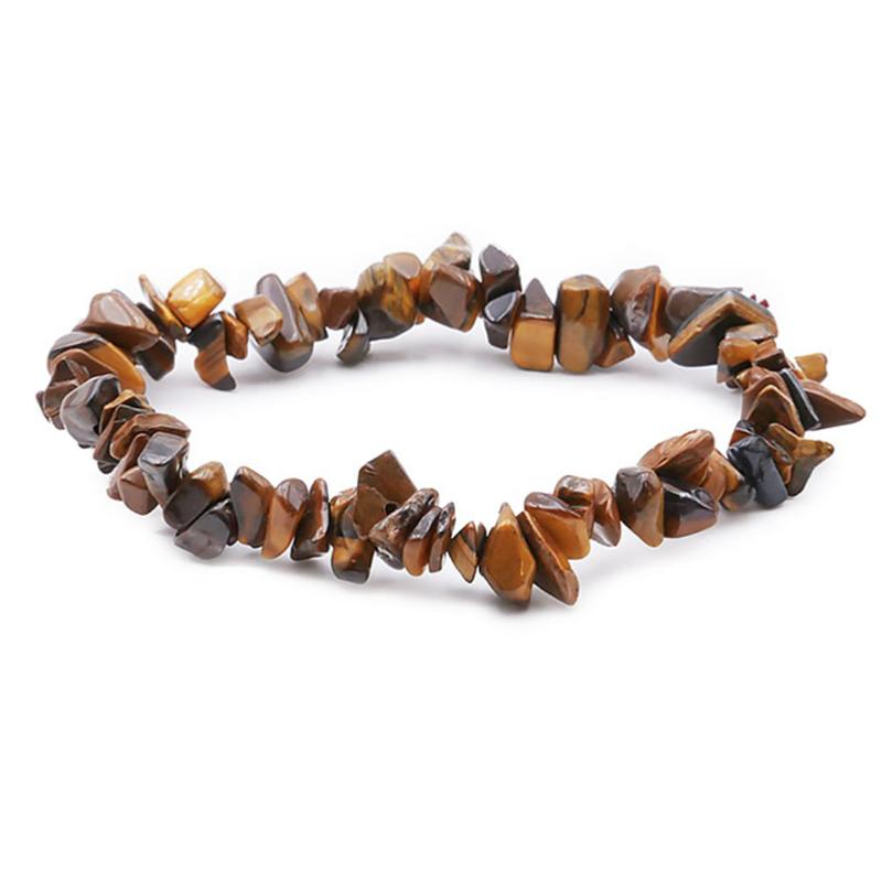 Bracelet oeil de tigre Afrique du Sud A (perles baroques) - La Boite à Cailloux