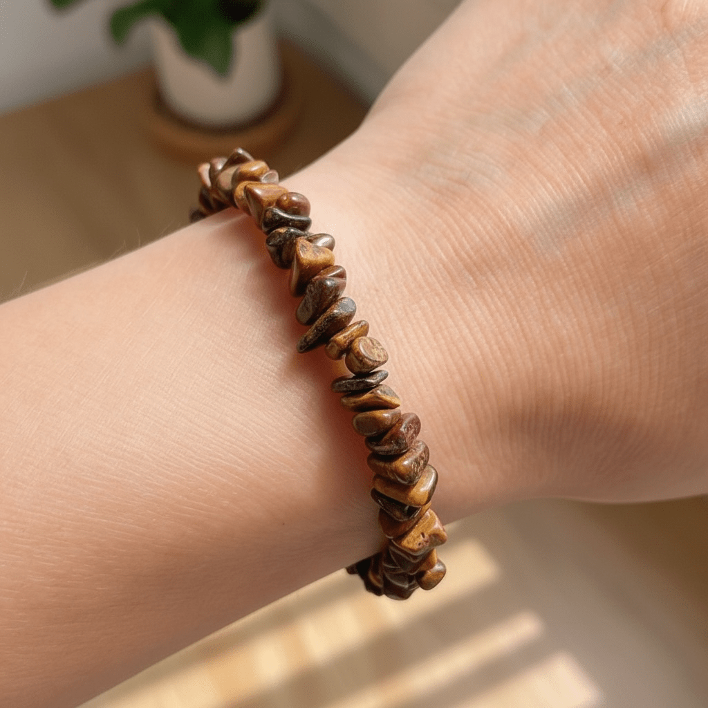Bracelet oeil multiple Afrique du Sud A (perles baroques) - La Boite à Cailloux