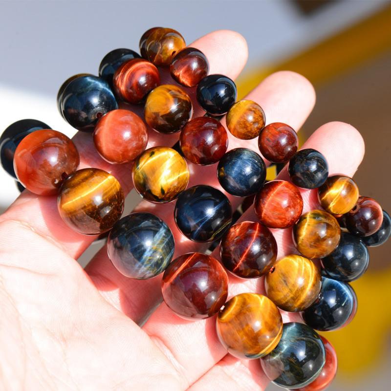 Bracelet oeil multiple Afrique du Sud AA (boules 14mm) - La Boite à Cailloux