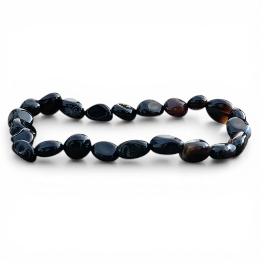 Bracelet onyx Brésil A (grains 5 - 7mm) - La Boite à Cailloux