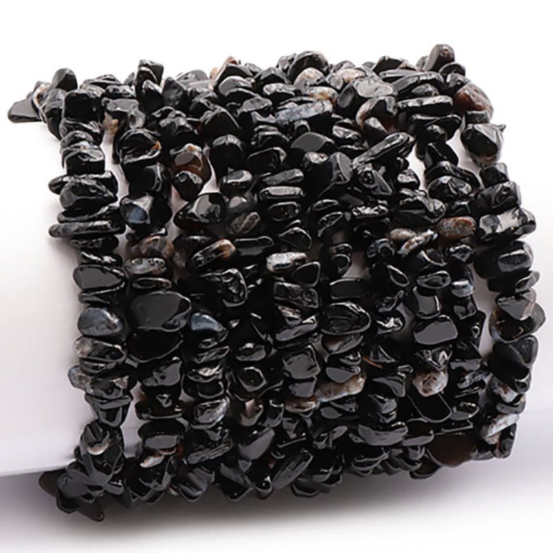 Bracelet onyx Brésil A (perles baroques) - La Boite à Cailloux