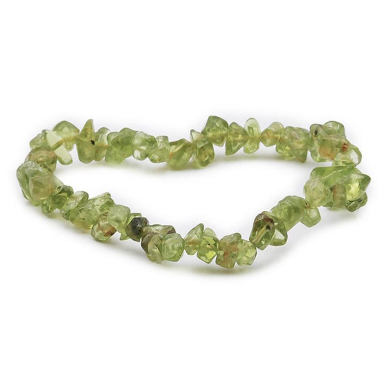 Bracelet péridot Inde AA (perles baroques) - La Boite à Cailloux