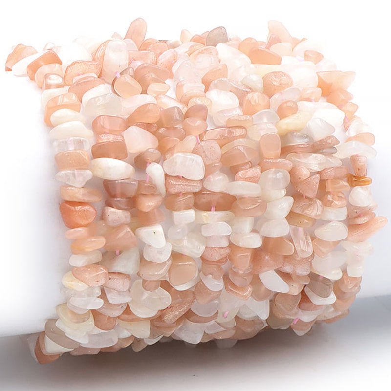 Bracelet pierre de lune multicolore Inde A+ (perles baroques) - La Boite à Cailloux