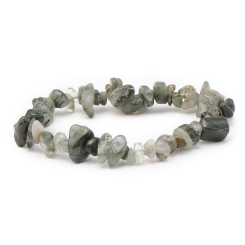 Bracelet quartz chlorite Brésil A (perles baroques) - La Boite à Cailloux