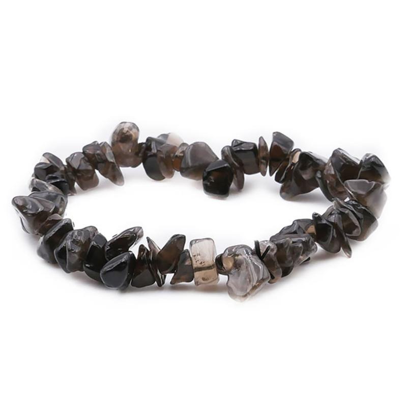 Bracelet quartz fumé Etats - Unis A (perles baroques) - La Boite à Cailloux