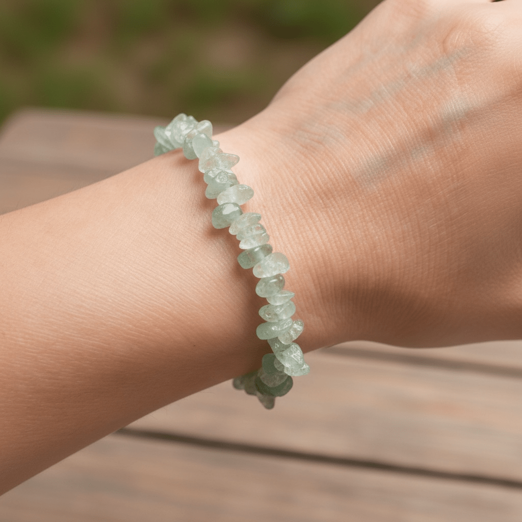 Bracelet quartz fuschite Brésil A (perles baroques) - La Boite à Cailloux
