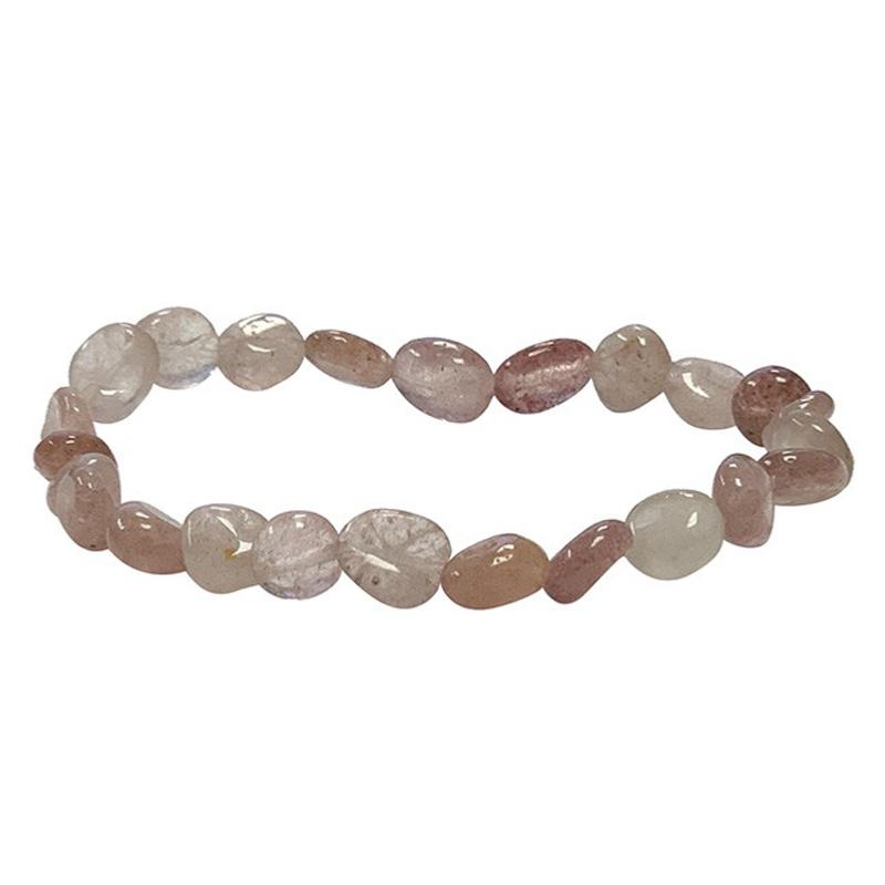 Bracelet quartz hématoide Brésil A (grains 5 - 7mm) - La Boite à Cailloux