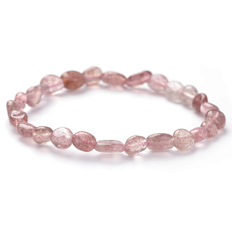 Bracelet quartz hématoide Brésil A (grains 5 - 7mm) - La Boite à Cailloux