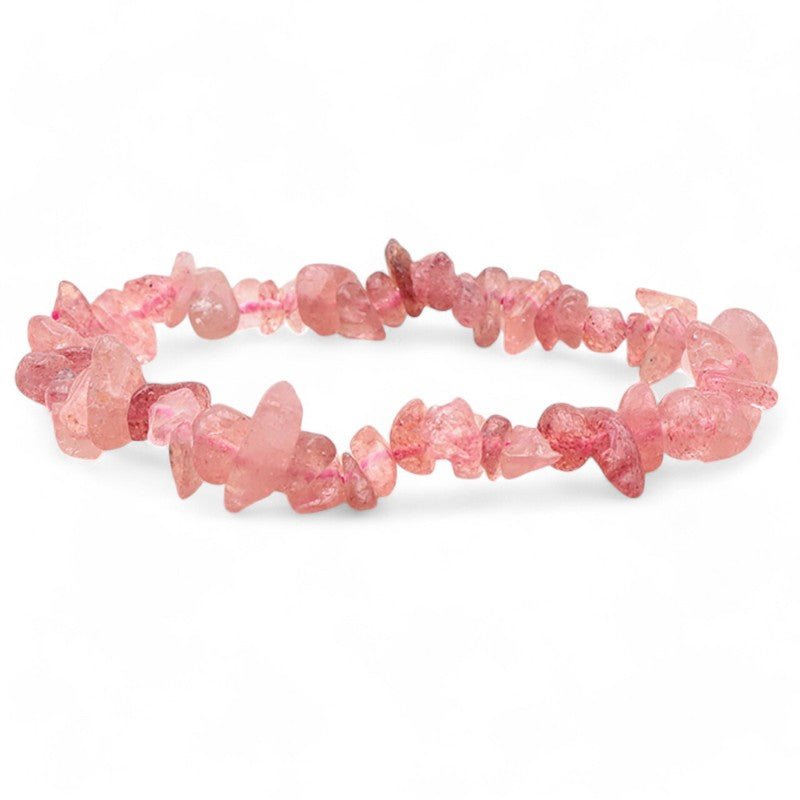 Bracelet quartz hématoide Brésil A (perles baroques) - La Boite à Cailloux