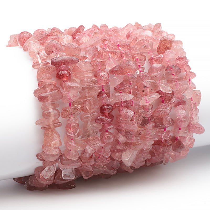 Bracelet quartz hématoide Brésil A (perles baroques) - La Boite à Cailloux