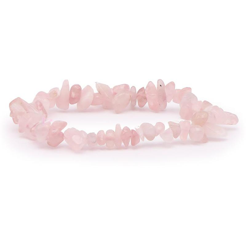Bracelet quartz rose Brésil AA (perles baroques) - La Boite à Cailloux