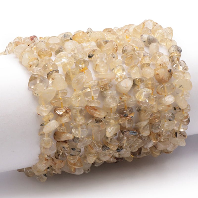 Bracelet quartz rutile Brésil A (perles baroques) - La Boite à Cailloux