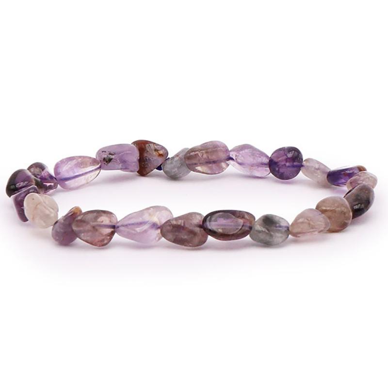 Bracelet quartz super seven Brésil A (grains 5 - 7mm) - La Boite à Cailloux