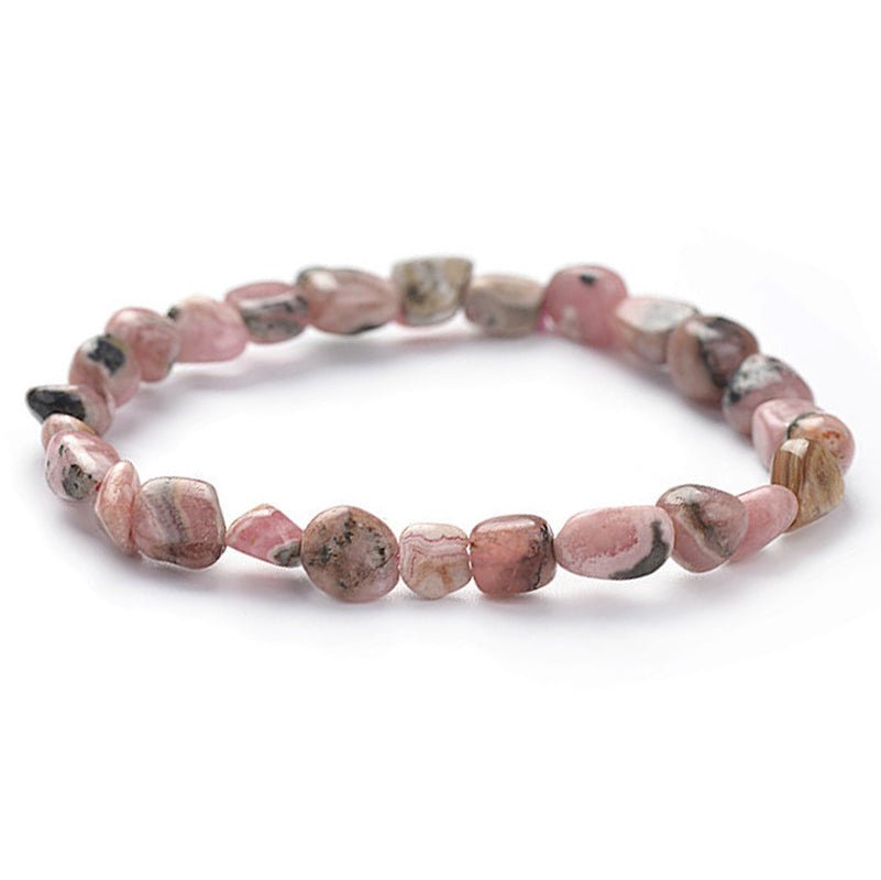 Bracelet rhodochrosite Argentine A+ (grains 5 - 7mm) - La Boite à Cailloux