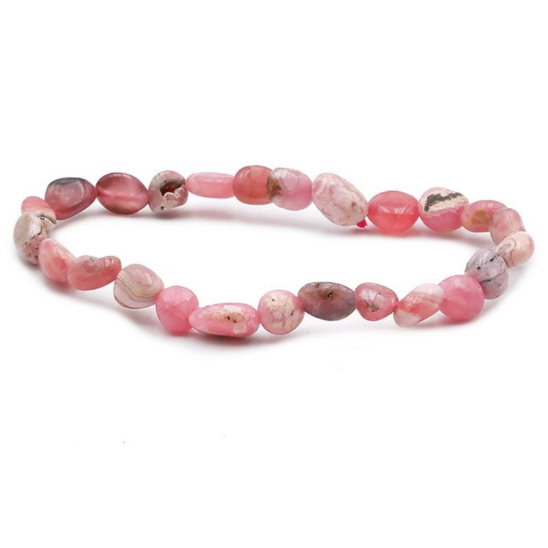 Bracelet rhodochrosite Argentine A+ (grains 5 - 7mm) - La Boite à Cailloux