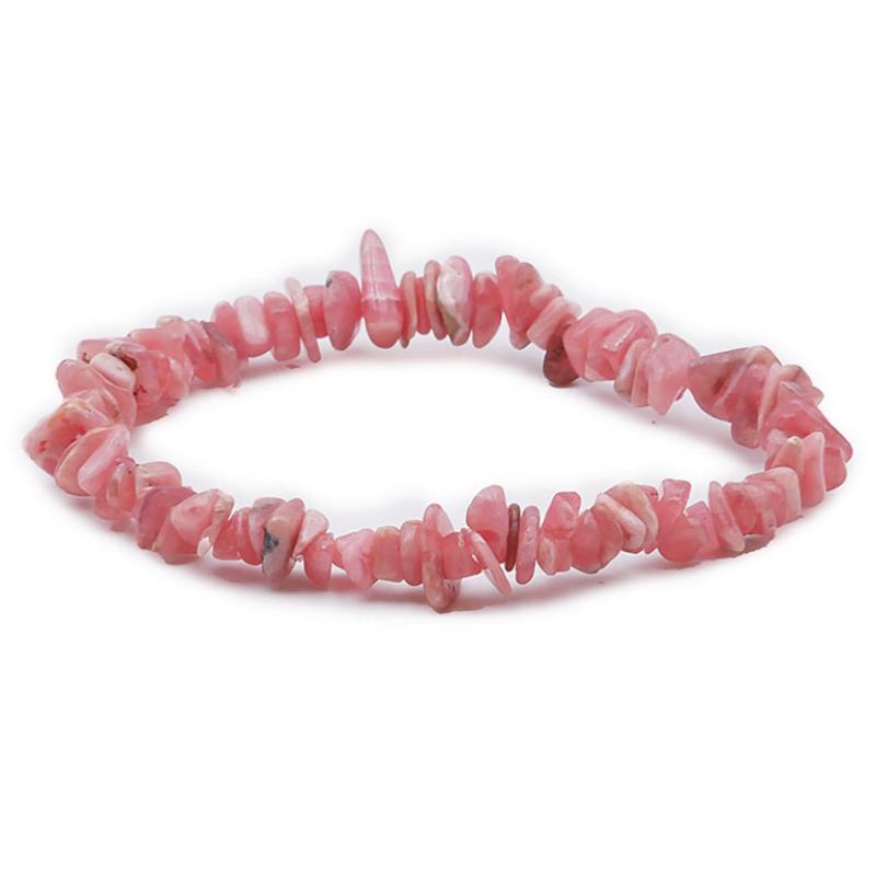 Bracelet rhodochrosite Argentine A+ (perles baroques) - La Boite à Cailloux