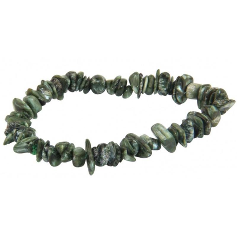 Bracelet seraphinite Russie AA (perles baroques) - La Boite à Cailloux