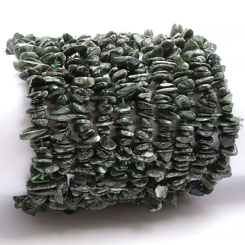 Bracelet seraphinite Russie AA (perles baroques) - La Boite à Cailloux