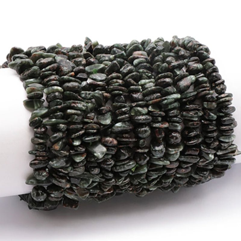 Bracelet seraphinite Russie AB (perles baroques) - La Boite à Cailloux